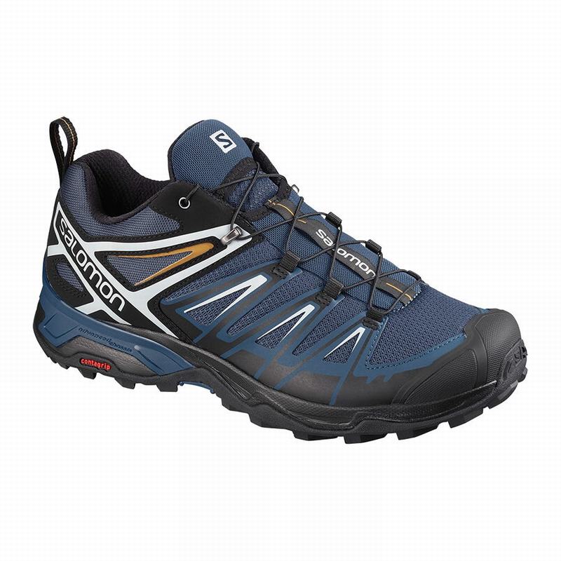 SALOMON X ULTRA 3 Philippines - Men's Hiking Shoes - Navy/Black | 403671-NDC